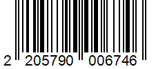 Barcode 2205790006746