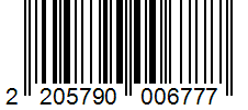 Barcode 2205790006777