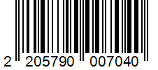 Barcode 2205790007040