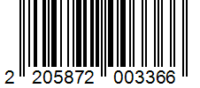 Barcode 2205872003366