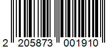 Barcode 2205873001910