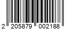 Barcode 2205879002188