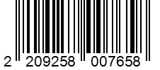Barcode 2209258007658