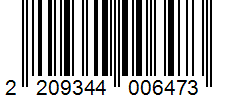 Barcode 2209344006473