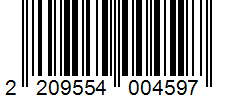 Barcode 2209554004597