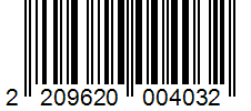 Barcode 2209620004032