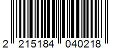 Barcode 2215184040218