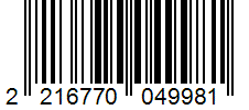 Barcode 2216770049981