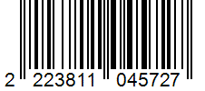 Barcode 2223811045727