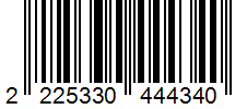 Barcode 2225330444340