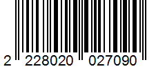 Barcode 2228020027090