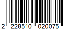 Barcode 2228510020075