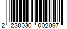 Barcode 2230030002097