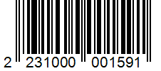 Barcode 2231000001591