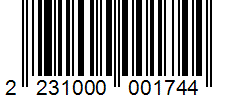 Barcode 2231000001744