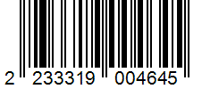 Barcode 2233319004645