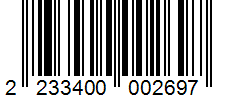 Barcode 2233400002697