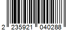Barcode 2235921040288