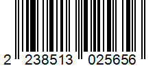 Barcode 2238513025656