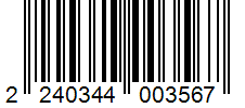 Barcode 2240344003567