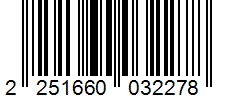 Barcode 2251660032278