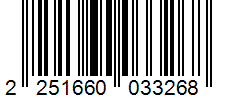 Barcode 2251660033268