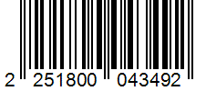 Barcode 2251800043492