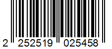 Barcode 2252519025458