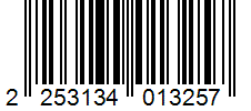Barcode 2253134013257