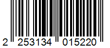 Barcode 2253134015220