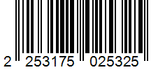 Barcode 2253175025325
