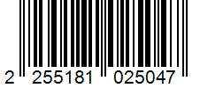 Barcode 2255181025047