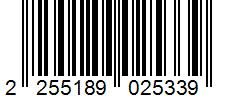 Barcode 2255189025339
