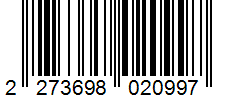 Barcode 2273698020997