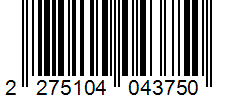 Barcode 2275104043750