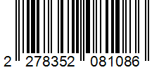 Barcode 2278352081086