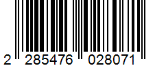 Barcode 2285476028071