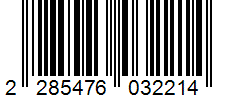 Barcode 2285476032214