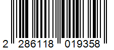 Barcode 2286118019358