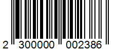 Barcode 2300000002386