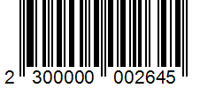 Barcode 2300000002645