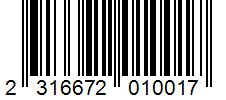 Barcode 2316672010017