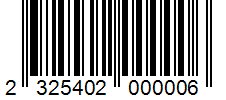 Barcode 2325402000006