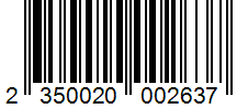 Barcode 2350020002637