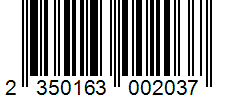 Barcode 2350163002037