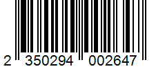 Barcode 2350294002647