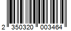 Barcode 2350320003464
