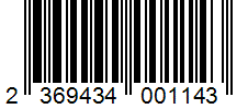 Barcode 2369434001143