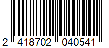 Barcode 2418702040541