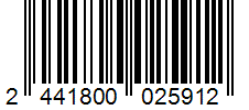 Barcode 2441800025912